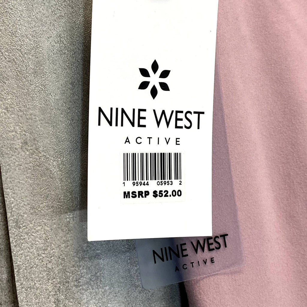 NINE WEST Women's Mauve Shadow Side Zip Stretch Active Pull-On Crop Leggings SZ S