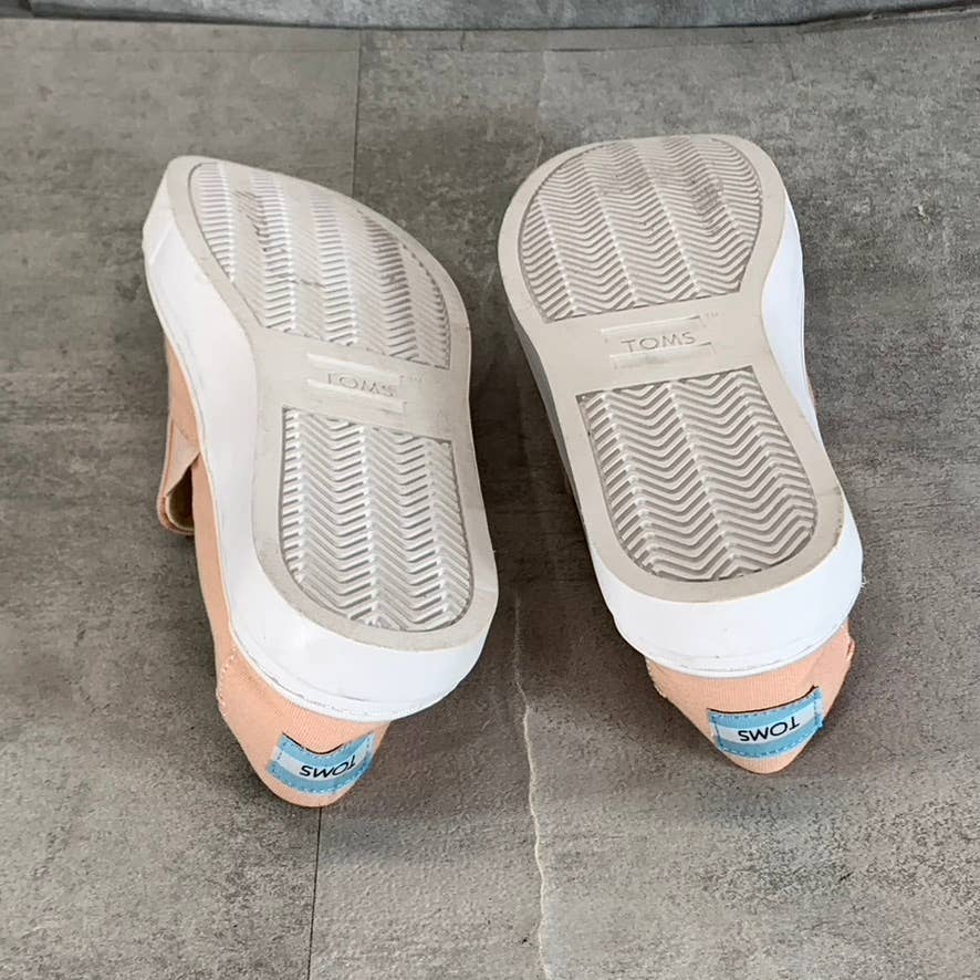 TOMS Women's Salmon Luca Canvas Wrapped Round-Toe Slip-On Sneakers SZ 6