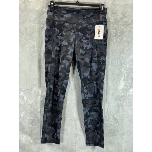 BASS OUTDOOR Women's Black-Grey Camo-Print High-Rise Catamount Leggings SZ M