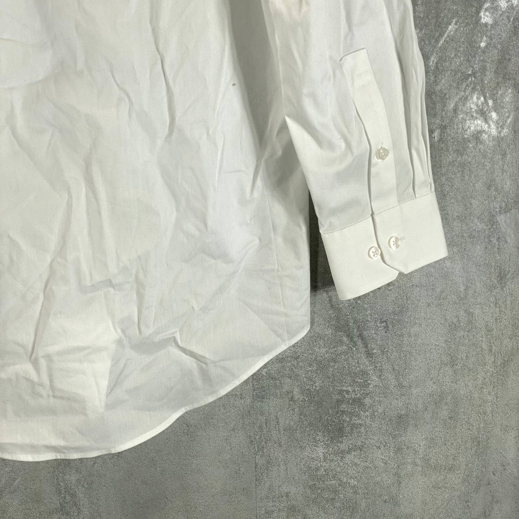 ALFANI AlfaTech Men's White Solid Regular-Fit Dress Shirt SZ S(14-14.5 32/33)