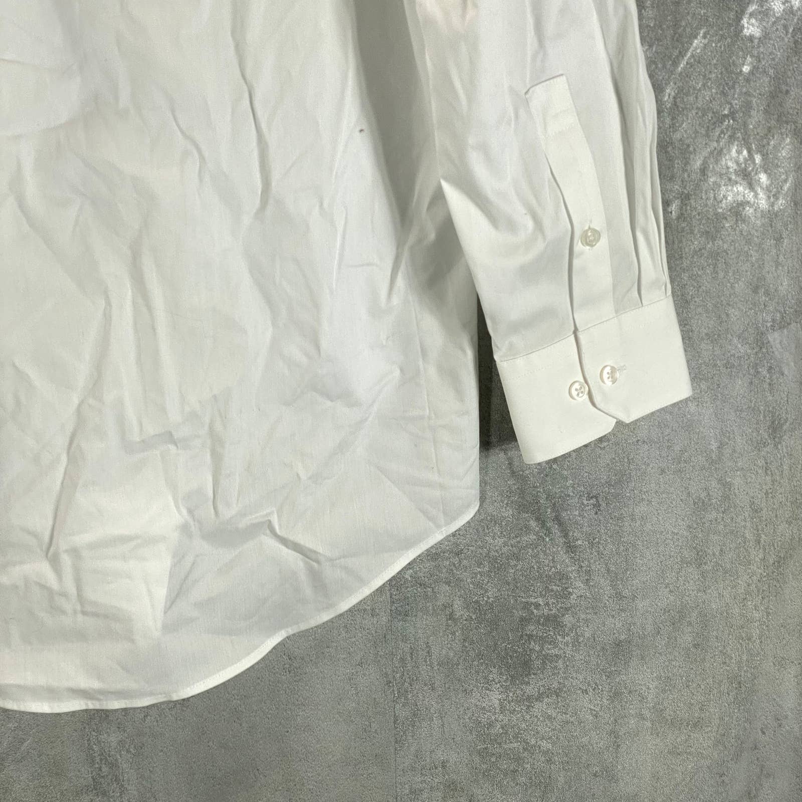 ALFANI AlfaTech Men's White Solid Regular-Fit Dress Shirt SZ S(14-14.5 32/33)