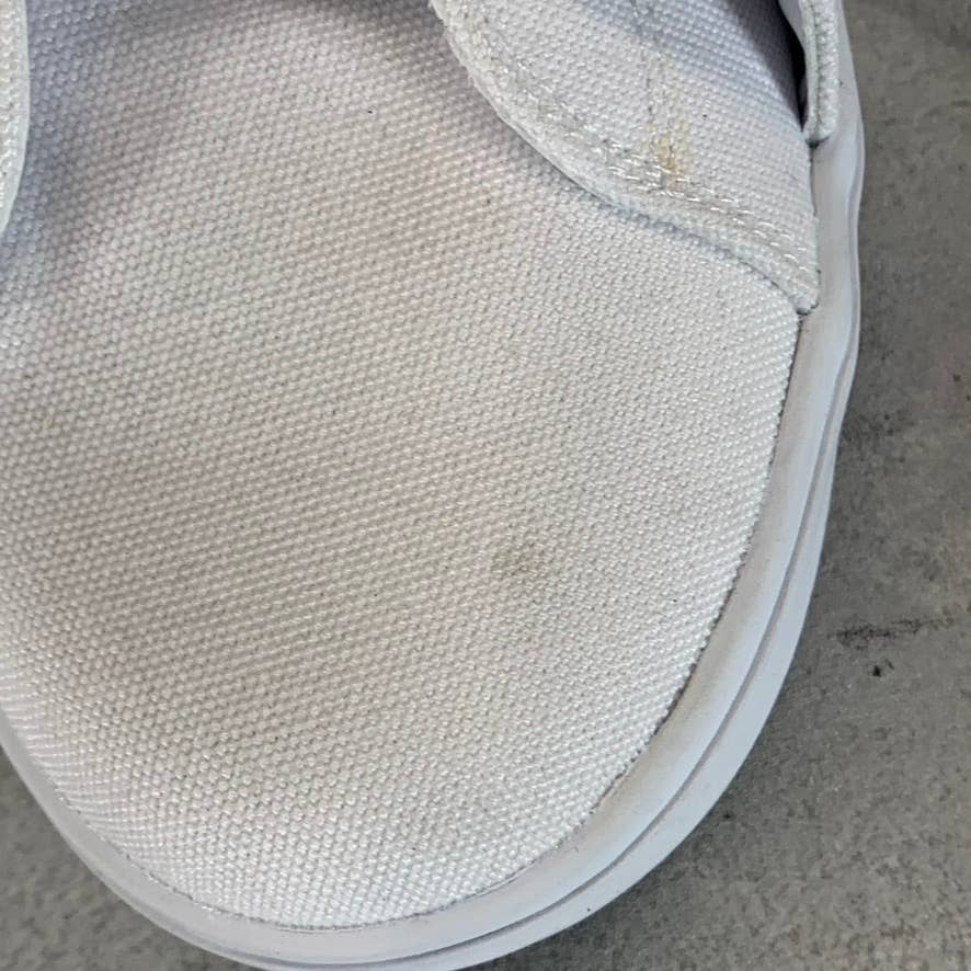 GOATS Women's White Canvas The 728 Cross Straps Platform Slip-On Sneakers SZ 9.5