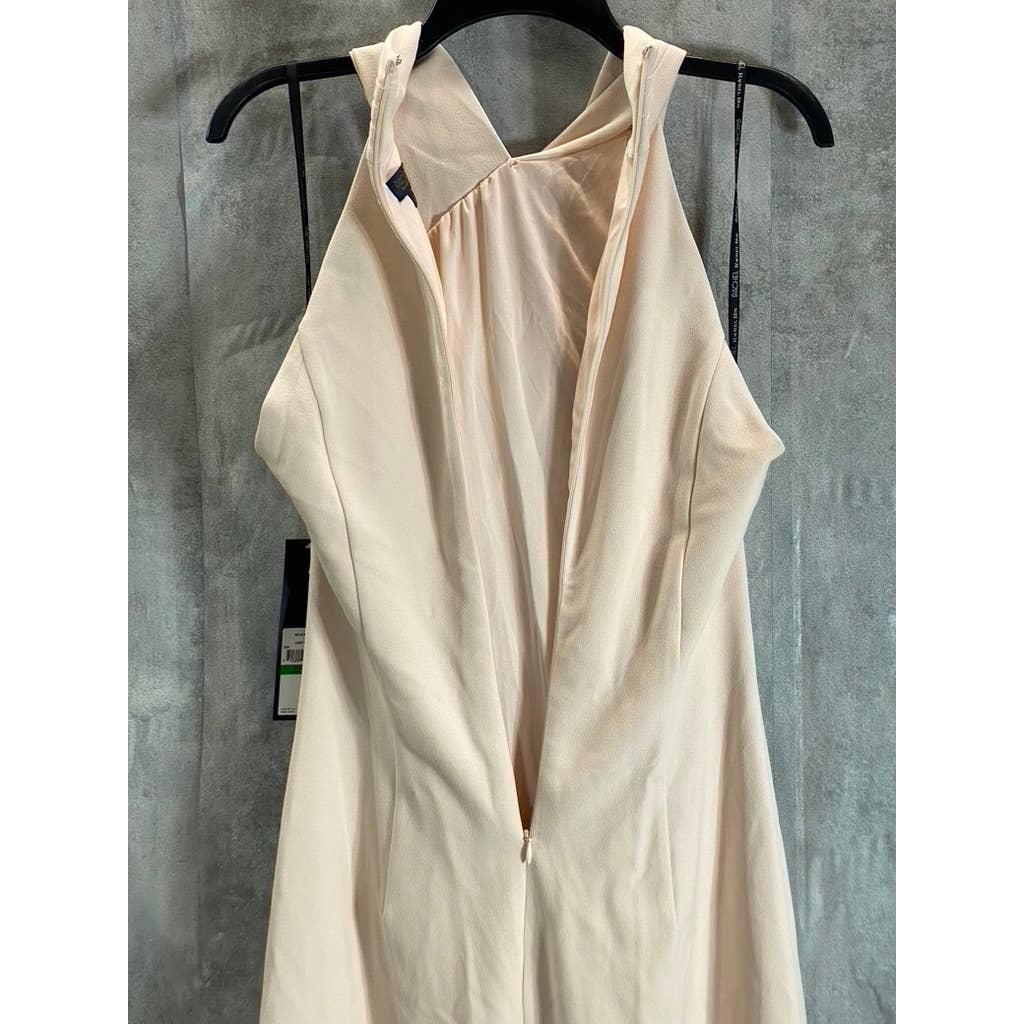 RACHEL RACHEL ROY Women's Light Pink Halter Knee-Length Sheath Dress SZ L