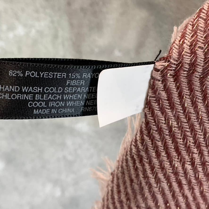 INC INTERNATIONAL CONCEPTS Women's Wine Two-Tone Shine Scarf SZ OS