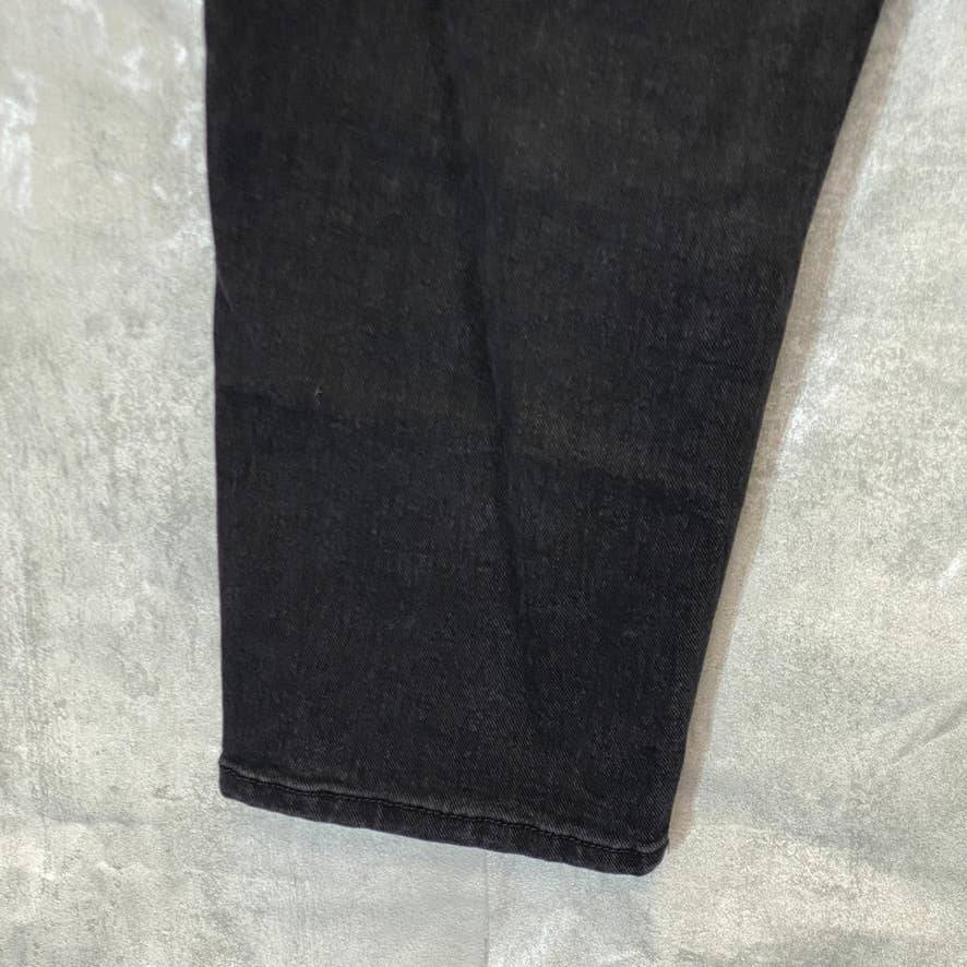 STYLE & CO Women's Petite Washed Black High-Rise Vintage Classic Straight Mom Jeans SZ 10P