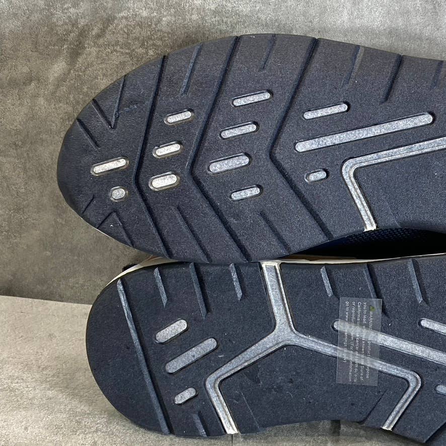 NEW YORK & COMPANY Men's Navy Fabric Dixon Round-Toe Lace-Up Sneakers SZ 11