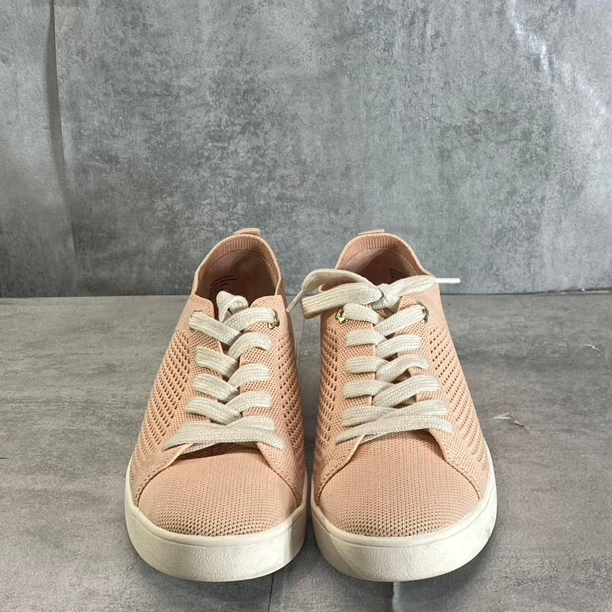 CHARTER CLUB Women's Pink Fabric Linniee Lace-Up Round-Toe Sneakers SZ 7.5
