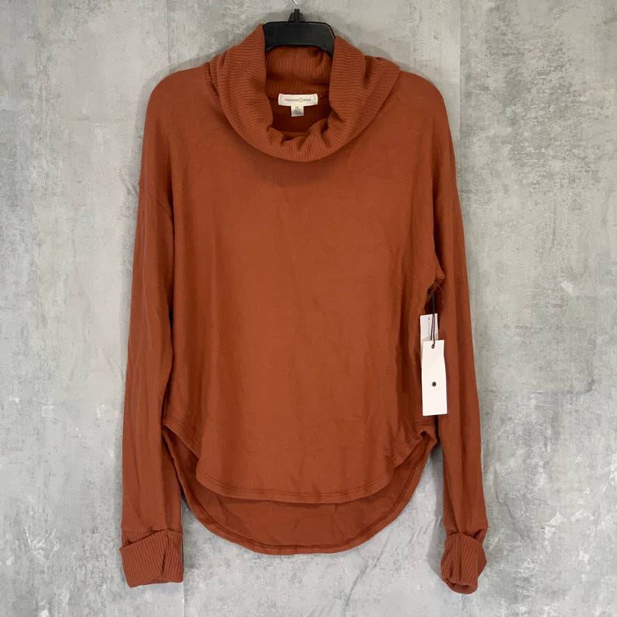 TREASURE & BOND Rust Sequoia Cowl Neck Long Sleeve Pullover SZ XS