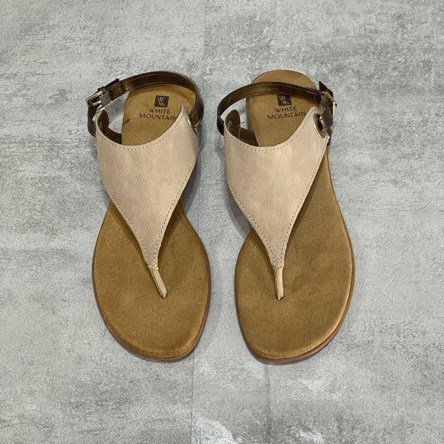 WHITE MOUNTAIN Taupe London Flat Thong Sandals SZ 7
