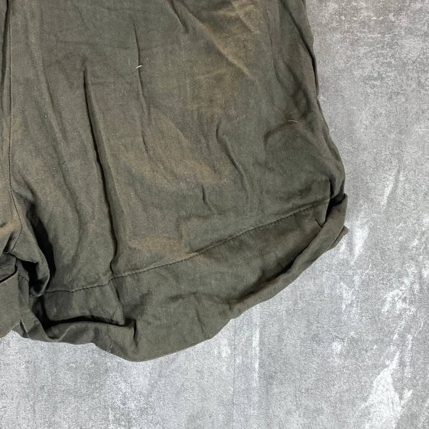 INC INTERNATIONAL Women's Moss Mountain High-Rise Paperbag Cuffed Shorts SZ M