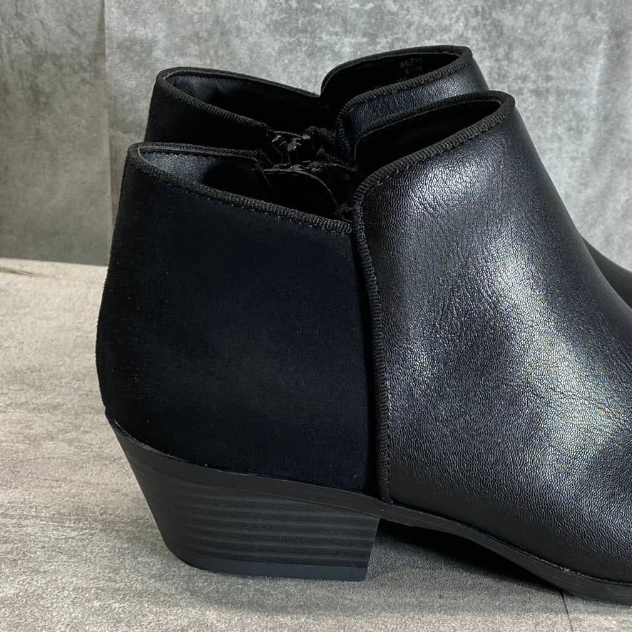 STYLE & CO Women's Black Wileyy Almond-Toe Block-Heel Ankle Booties SZ 6.5