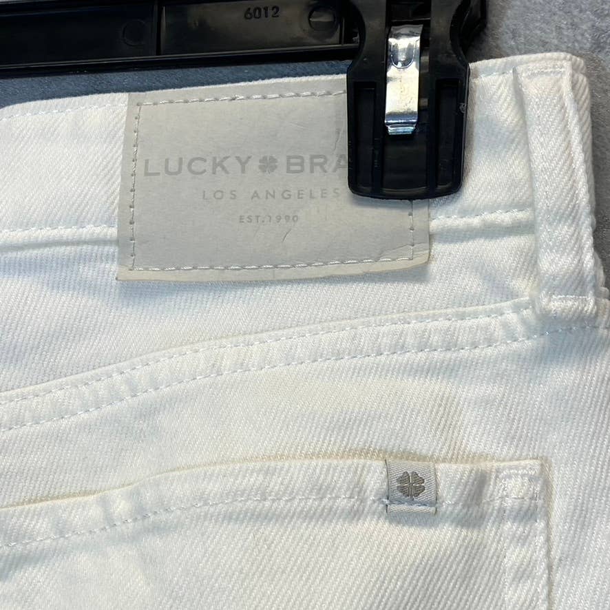 LUCKY BRAND Women's White Sweet Mid-Rise Crop Straight-Leg Jeans SZ 4/27