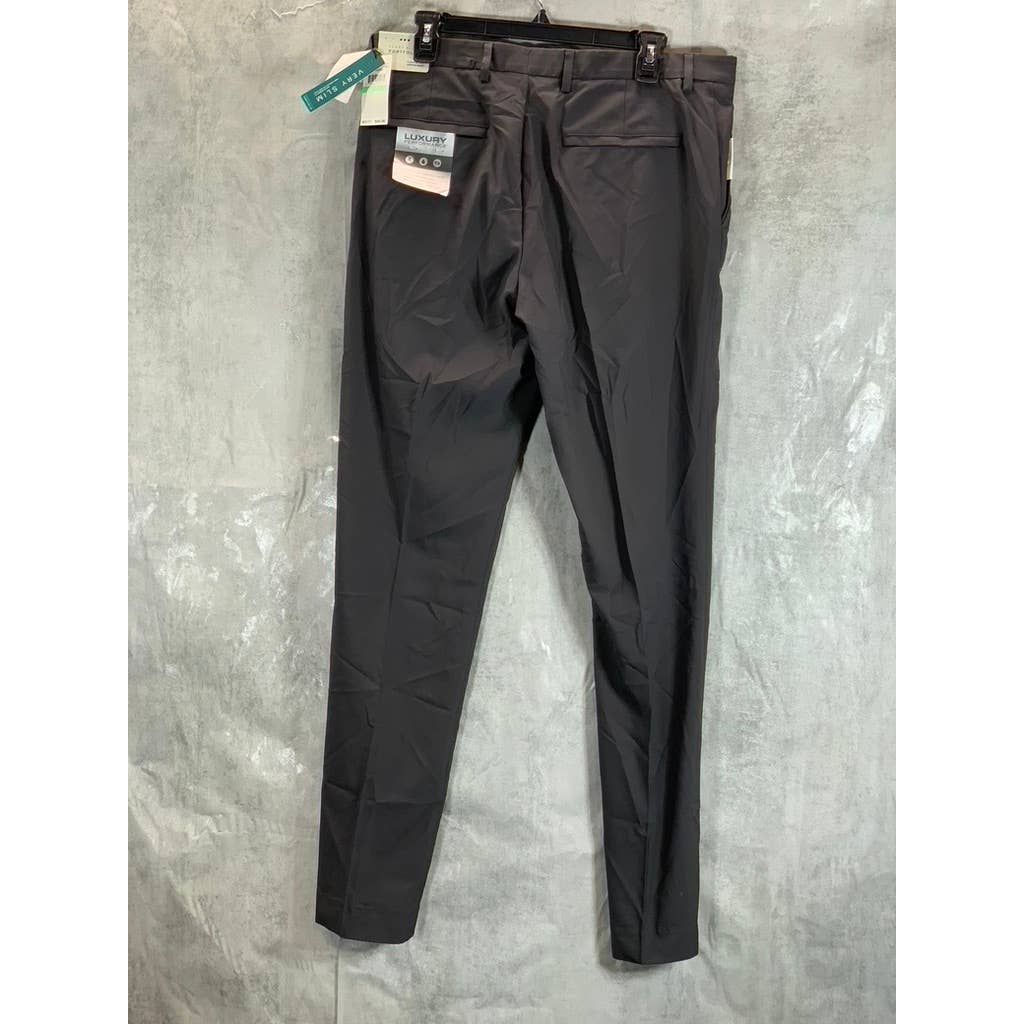 PERRY ELLIS PORTFOLIO Men's Charcoal Extra Slim-Fit Flex Stretch Pants 34x34