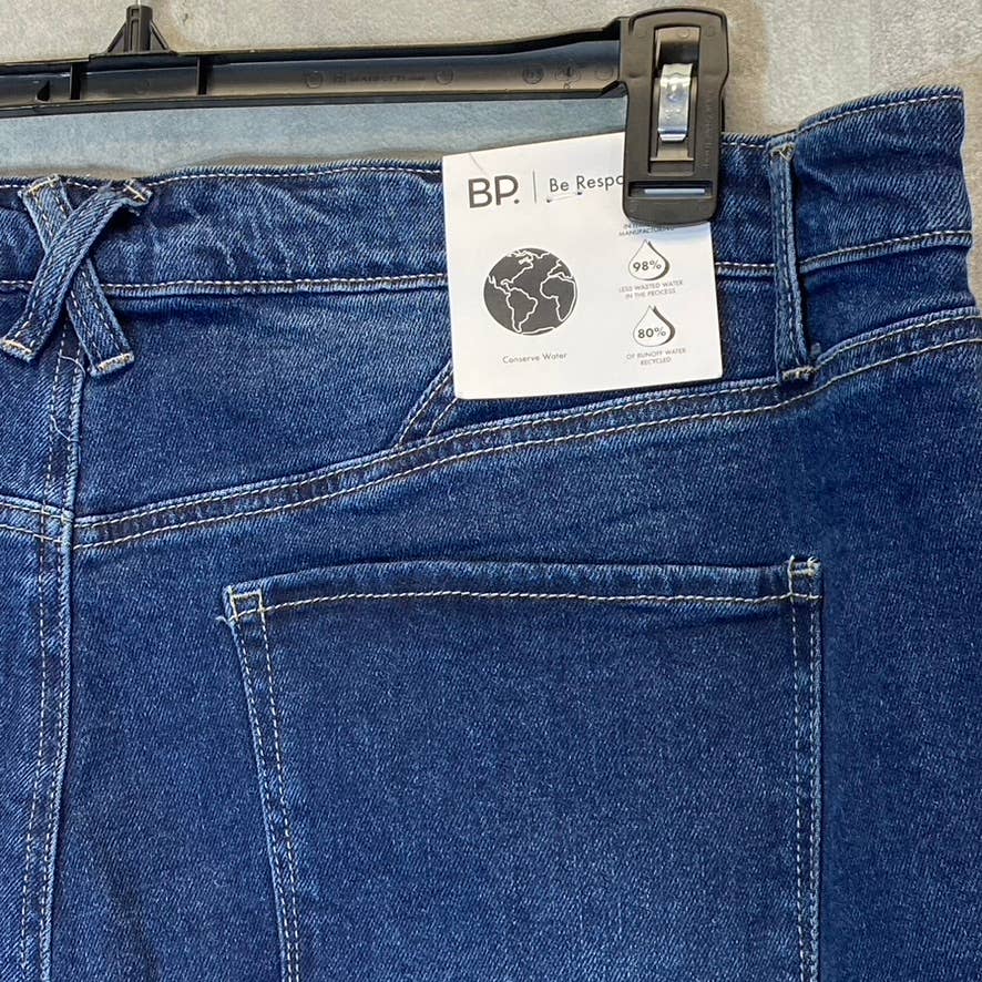 BP Women's Plus Size Dark Wash Distressed High-Rise Denim Mom Jeans SZ 18