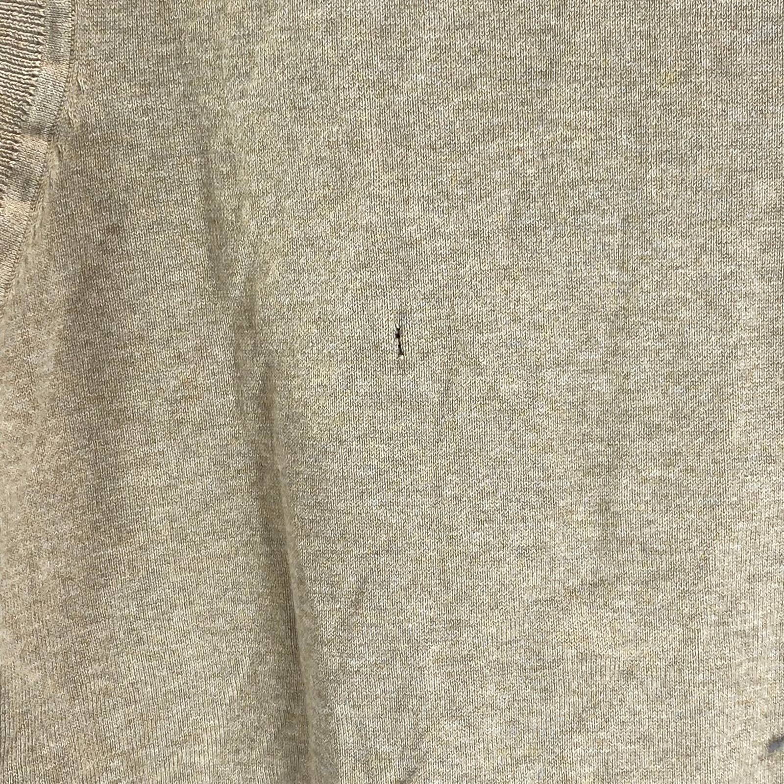 CLUB ROOM Men's Tan Solid V-Neck Pullover Sweater Vest SZ L