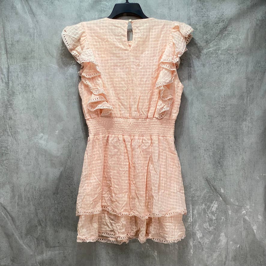 SAGE THE LABEL Pink Summer's Eve Ruffle Mini Dress SZ XL