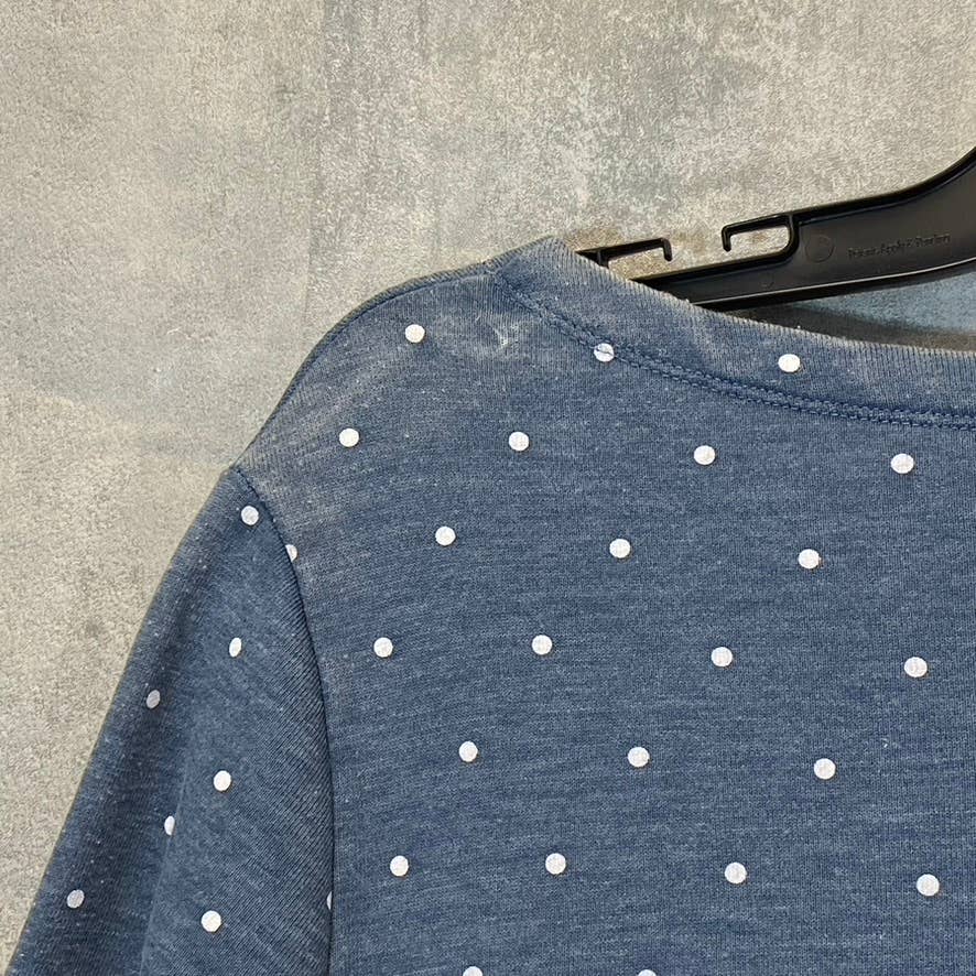 ALTERNATIVE Women's Bay Blue Pin Dot Surplice Short Sleeve Pull-On Jumpsuit SZ S