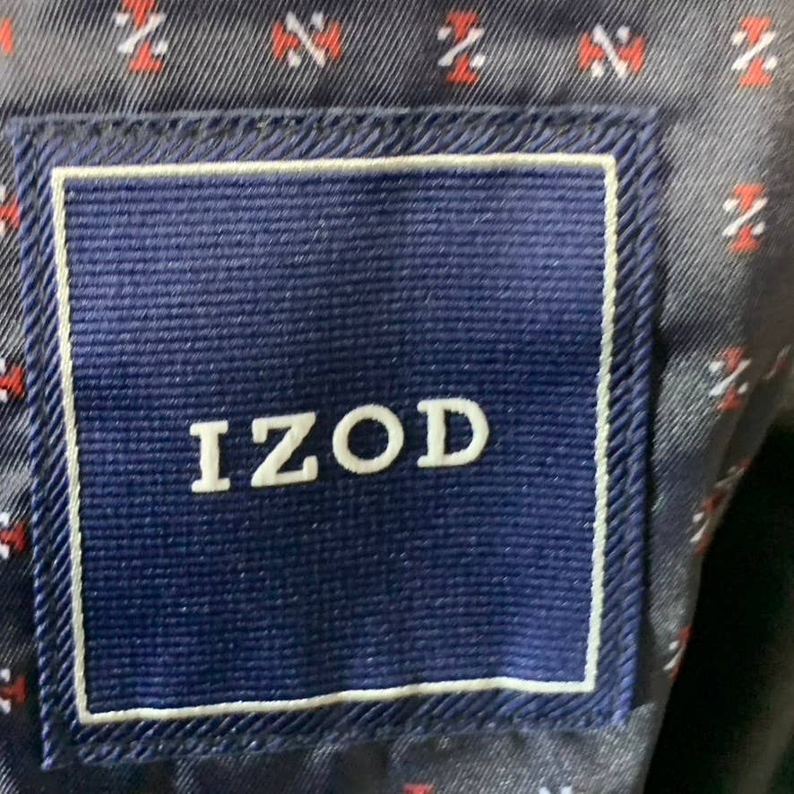 IZOD Men's Grey Long Classic-Fit Two-Button Suit Jacket SZ 44L