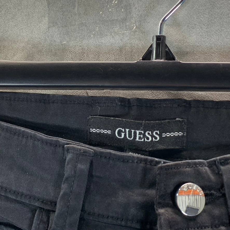 GUESS 1981 Women's Jet Black High-Rise Skinny Capri Jeans SZ S