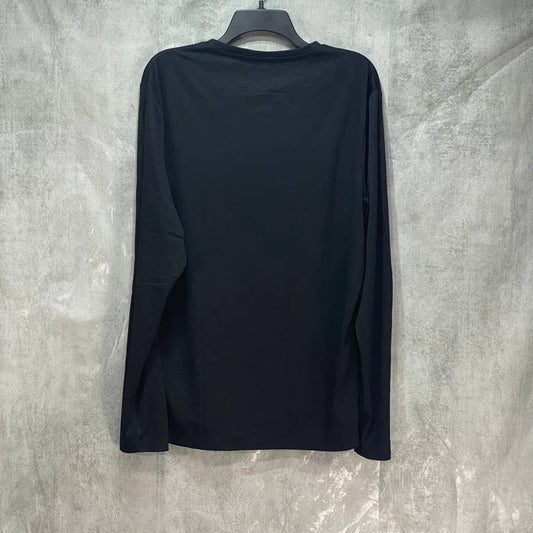 ALFANI ALFATECH Black Long-Sleeve Pocket Shirt SZ L