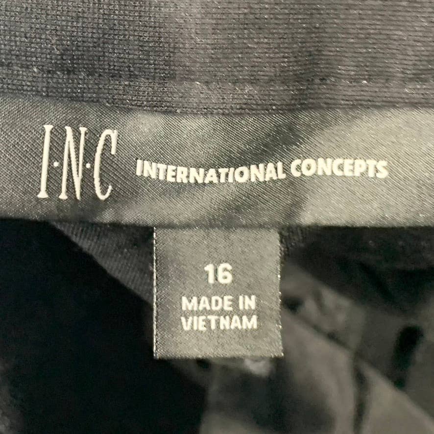 INC INTERNATIONAL CONECEPTS Women's Deep Black High-Rise Regular Flare Pants