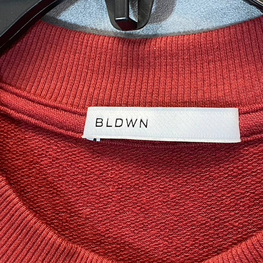 BLDWN Women's Red Crewneck Long Sleeve Pullover Sweater Mini Dress SZ XS