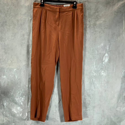 ALFANI Women's Peanut Brittle Straight-Leg Cropped Pull-On Pants SZ 10