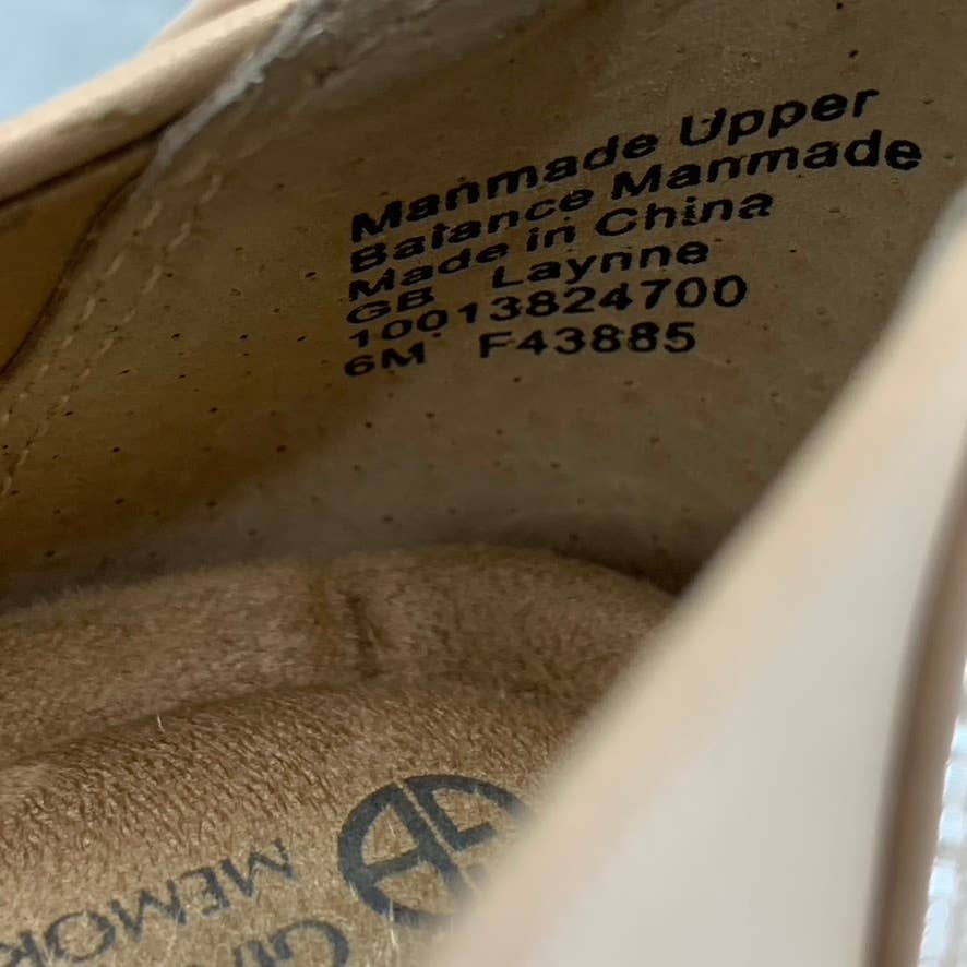 GIANI BERNINI Women's Nude Smooth Laynne Round Cap-Toe Block-Heel Pumps SZ 6