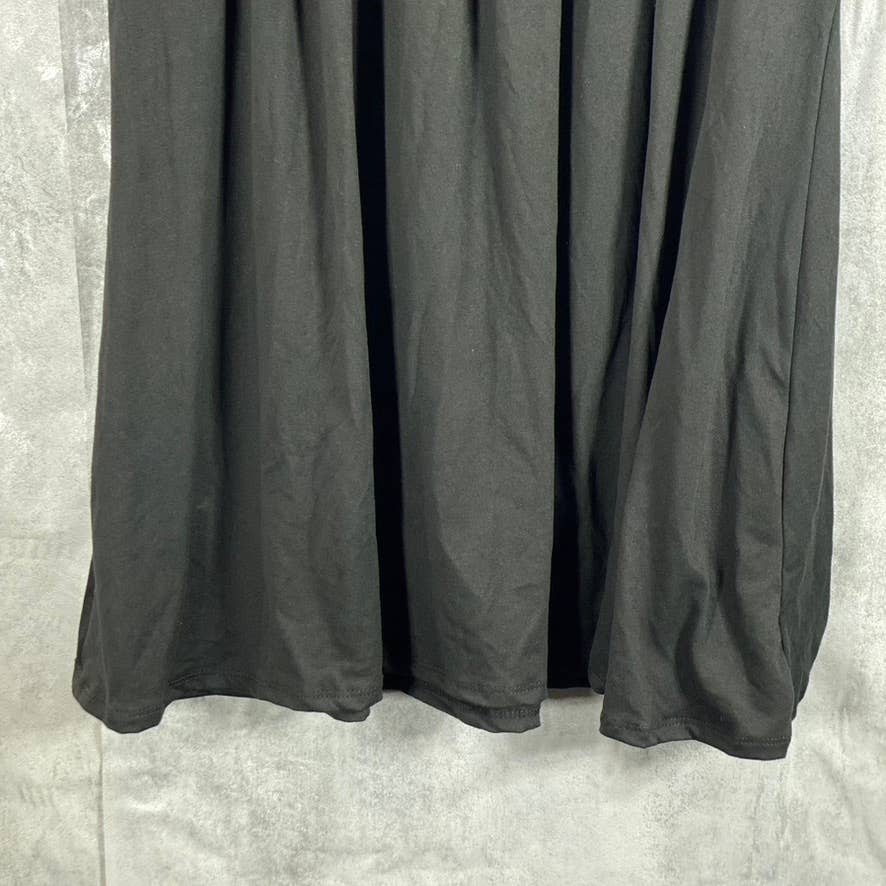 24SEVEN COMFORT Women's Black Short Sleeve Pocket Detail Midi Dress SZ S