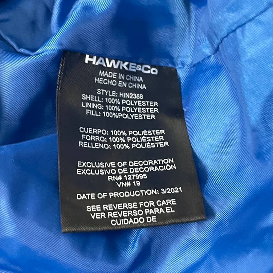 HAWKE & CO Men's Navy Quilted Lightweight Water-Resistant Vest SZ L
