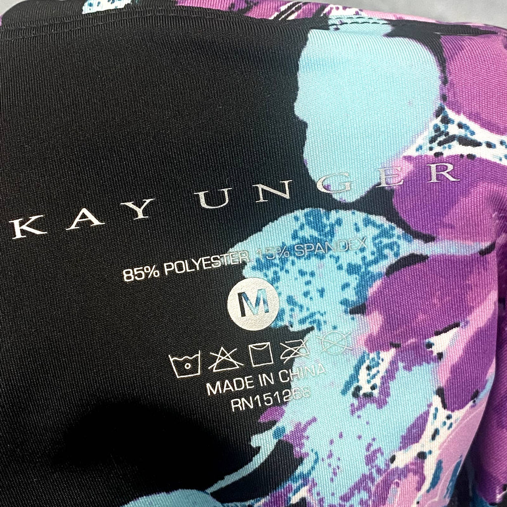 KAY UNGER Women's Blossom Bundle Black Printed High-Rise Pull-On Capri Leggings SZ M