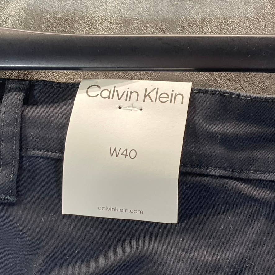 CALVIN KLEIN Men's Black Regular-Fit Chino Shorts SZ 40