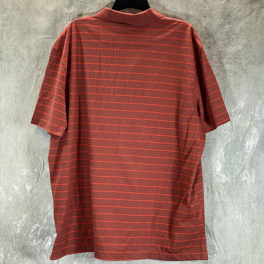 CALVIN KLEIN Men's Apple Butter Regular-Fit Smooth Cotton Stripe Polo SZ 2XL