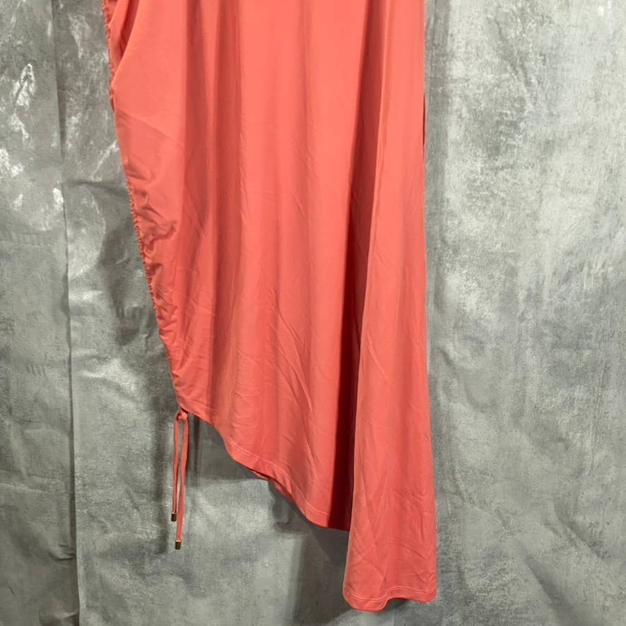 INC INTERNATIONAL Women's French Peach One-Shoulder Asymmetrical Dress SZ XL