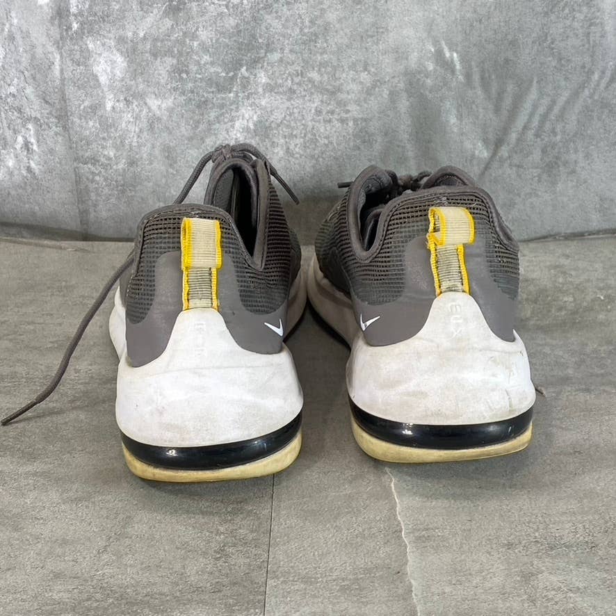 NIKE Men's Grey Air Max Axis Premium Lace-Up Sneakers SZ 10.5