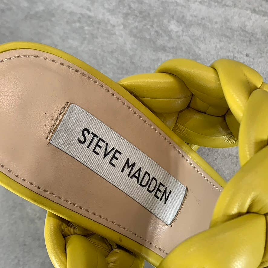 STEVE MADDEN Women's Citron Kenley Braided Square-Toe Stiletto Sandals SZ 6.5