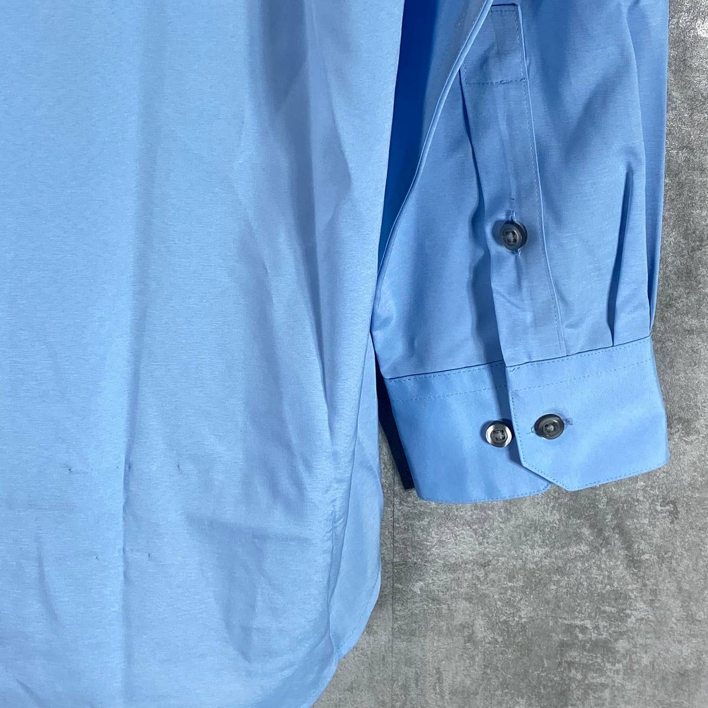 ALFANI Men's Light Blue Stretch Regular-Fit Button-Up Solid Shirt SZ S