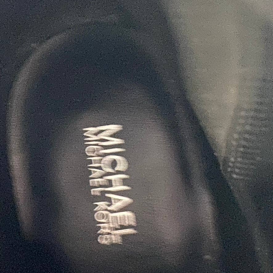 MICHAEL MICHAEL KORS Women's Black Leather Padma Strapped Block-Heel Booties SZ8