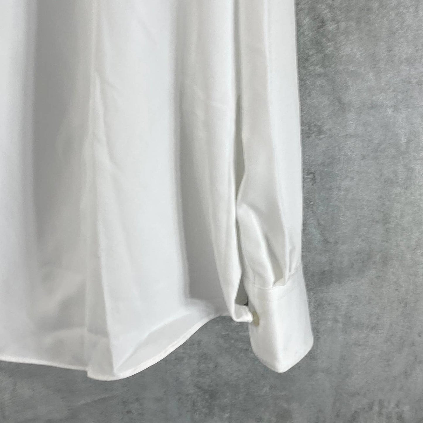 ALFANI Men's White Slim-Fit 4-Way Stretch Solid Dress Shirt SZ XL(17/17.5 36-37)