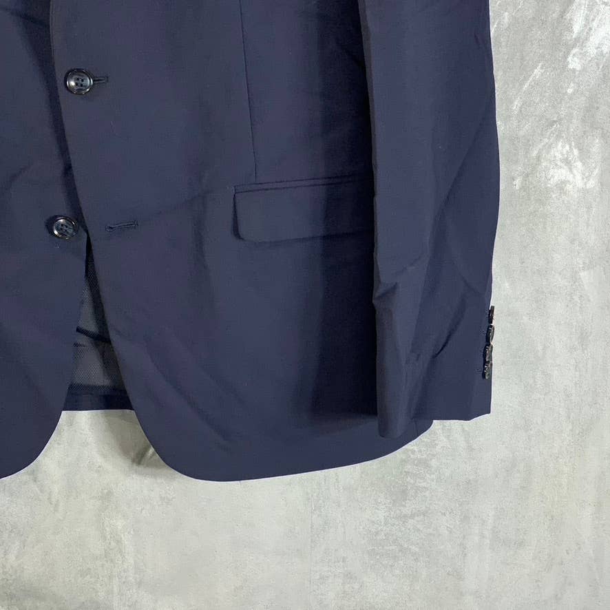 BAR III Men's Solid Navy Two-Button Slim-Fit Wool Suit Jacket SZ 42R