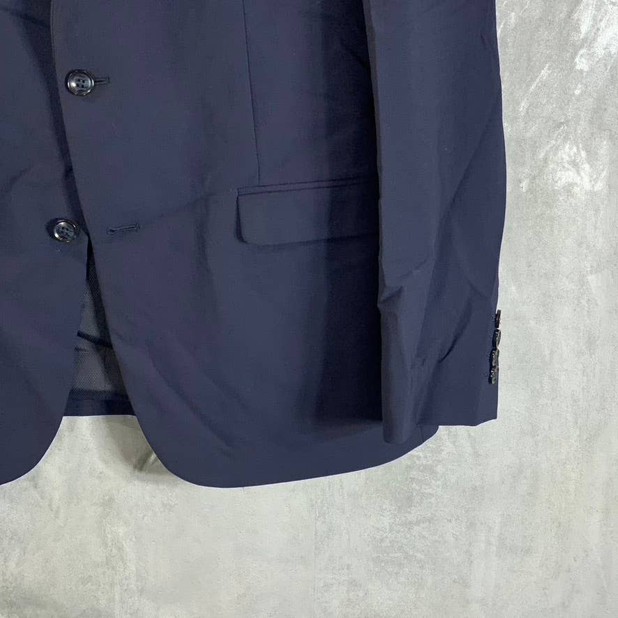 BAR III Men's Solid Navy Two-Button Slim-Fit Wool Suit Jacket SZ 42R