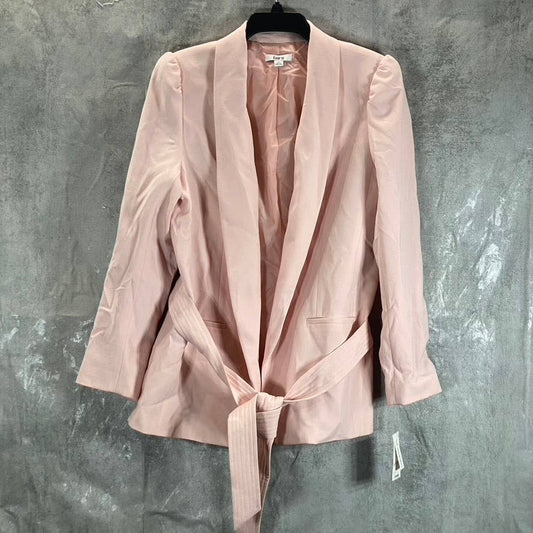 BAR III Women's Rosebud Textured Open-Front Shawl Collar Belted Blazer SZ L