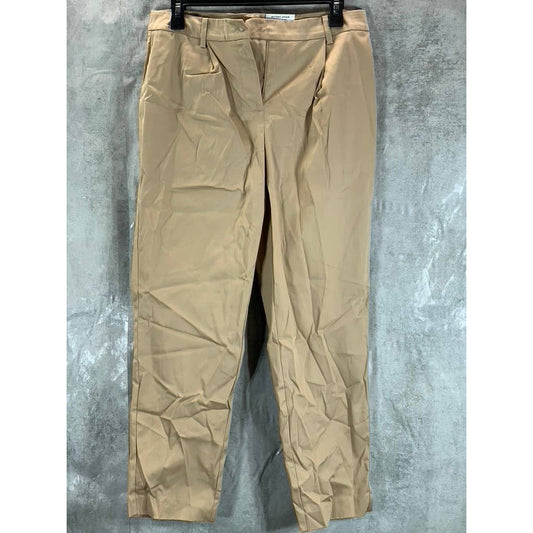 ALFANI Women's Petite Fresh Almond Comfort-Waist Ankle Length Slim Pants SZ 8P