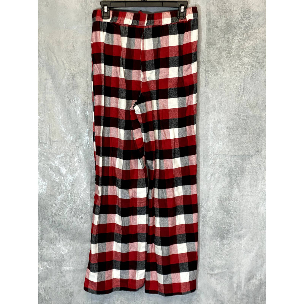 NORDSTROM Women's Red Chili August Check 2-Piece Button-Front Pull-on Pajama Set SZ S