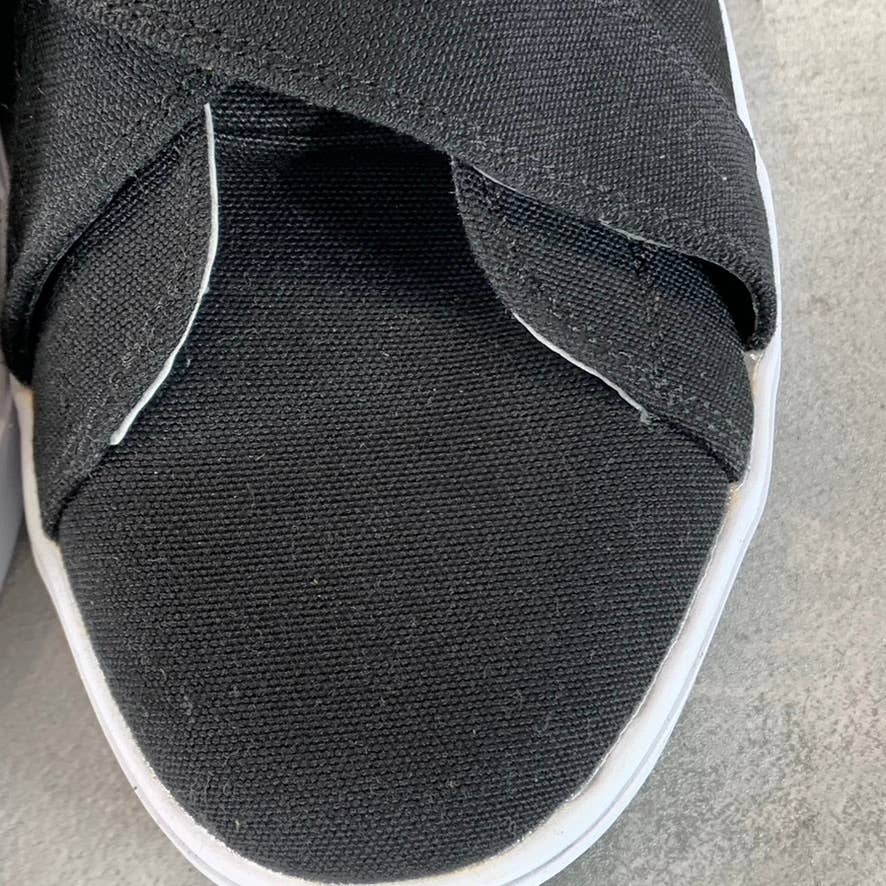 GOATS Women's Black Canvas The 728 Cross Straps Platform Slip-On Sneakers SZ 9