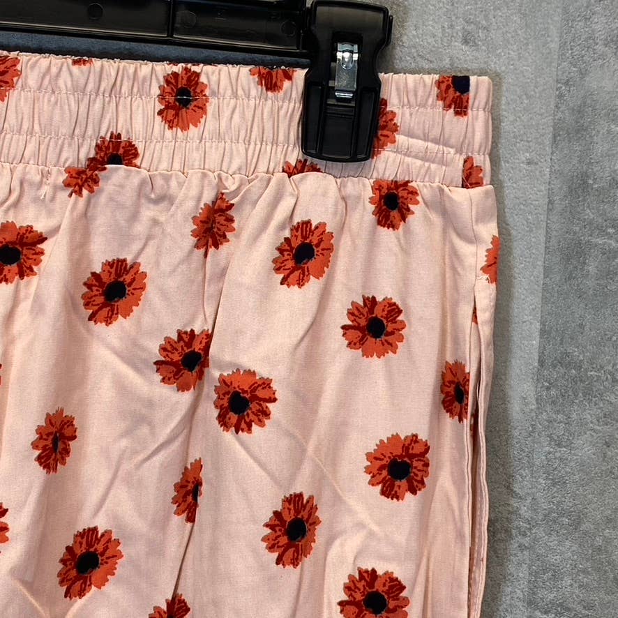 ABOUND Women's Pink Daisy Dots Easy Flowy Lightweight Elastic Waist Pull-On Shorts SZ M