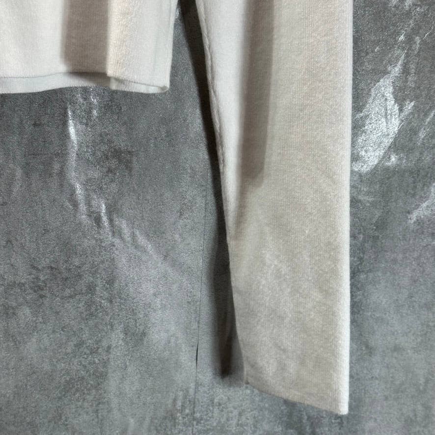 BAR III X Sofia Richie Women's Crop Mock-Neck Long-Sleeve Pullover Sweater SZ M