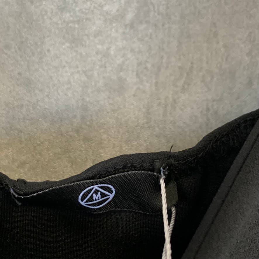 MISSGUIDED Solid Black Strappy Frill Detail Sleeveless Bodycon Mini Dress SZ 4