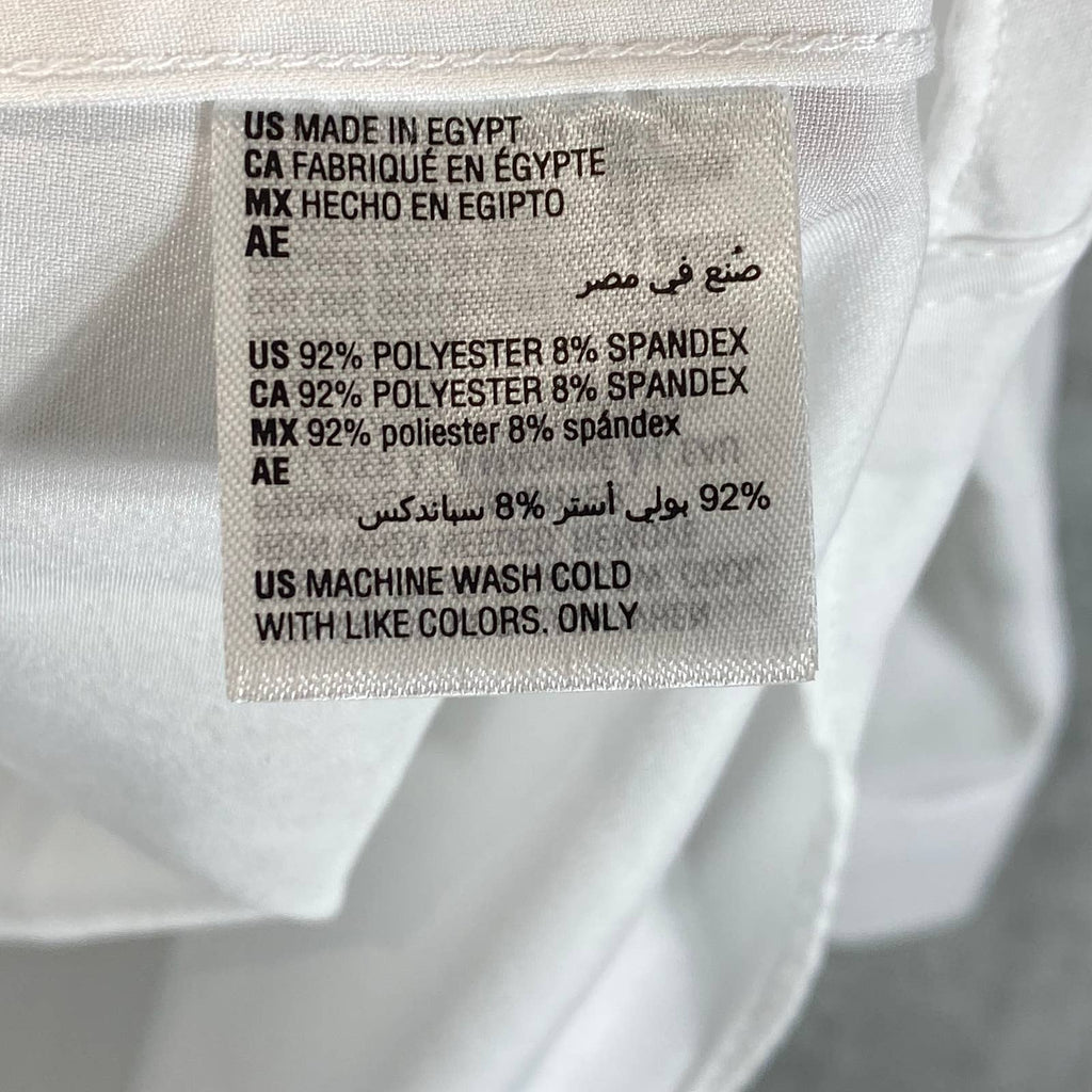 ALFANI Men's White Slim-Fit 4-Way Stretch Solid Dress Shirt SZ XL(17/17.5 36-37)