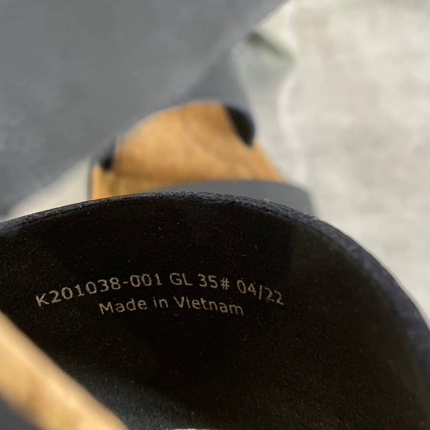 CAMPER Women's Black Leather Oruga Lightweight Two-Strap Slide Sandals SZ 5